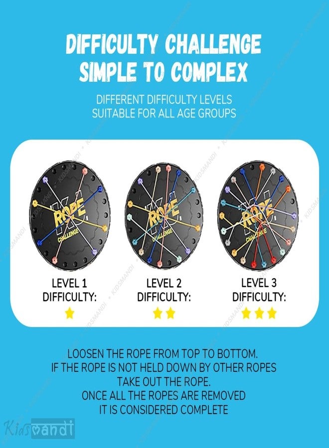 كيدز ماندي لعبة ألغاز حبل ماندي للأطفال | لعبة فك تشابك ممتعة للأطفال الصغار | تنمي المهارات الحركية الدقيقة والتعلم الإدراكي | هدية تعليمية تفاعلية - Image 4